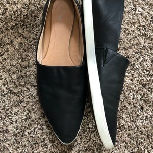 De Scholls Slide On Leather Flats